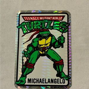 Teenage Mutant Ninja Turtles Michaelangelo Holographic Card